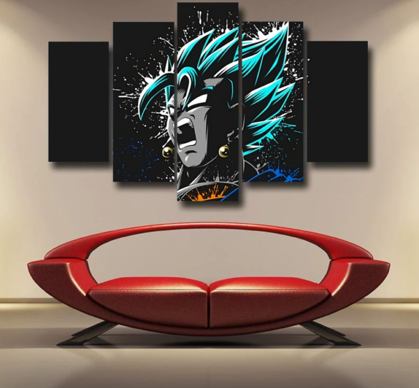 Dragon Ball Super SSJ Blue Goku Rage Epic 5pc Canvas