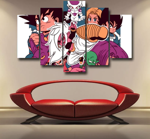 Kid Versions Of Dragon Ball Z Characters Epic 5pc Canvas