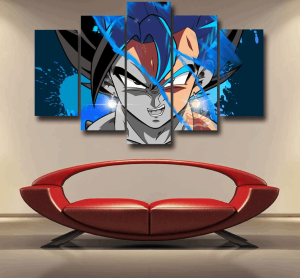 Dragon Ball Z SSJ Goku Painted Epic 5pc Canvas