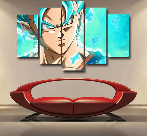 Dragon Ball Super Vegito Blue Super Saiyan Cool 3D Epic 5pc Canvas