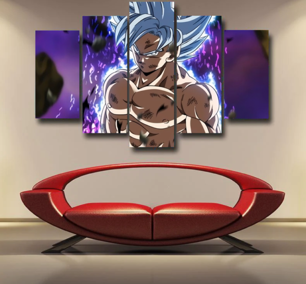 Dragon Ball Z Goku Perfected Ultra Instinct Form Epic 5pc Canvas