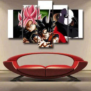Goku Black Kamehameha Dragon Ball Z  Epic 5pc Canvas