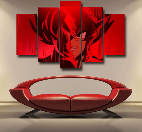 Dragon Ball Super Goku Red Kaioken Super Saiyan Epic Epic 5pc Canvas