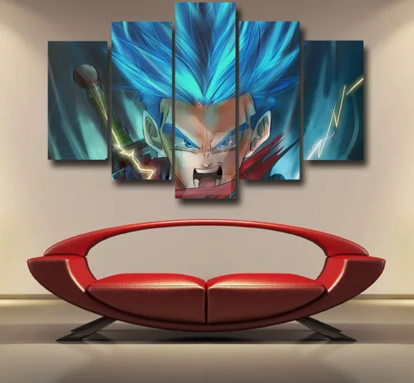 Dragon Ball Super Future Trunks Rage Epic 5pc Canvas