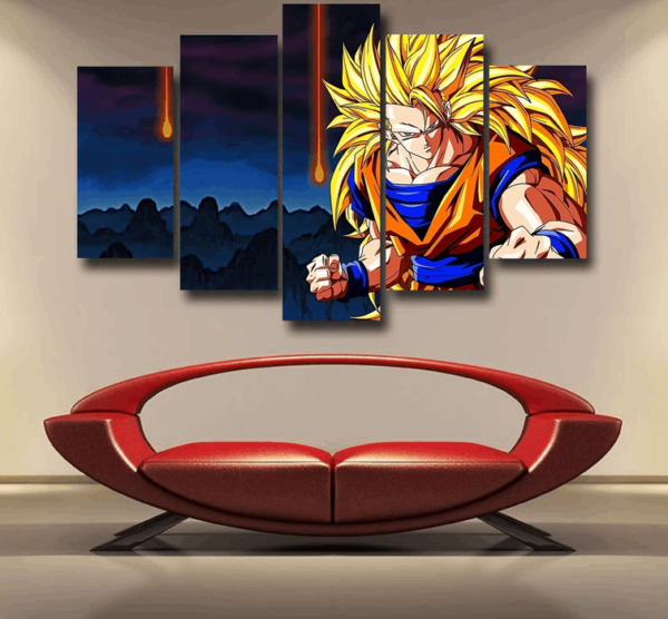 Super Saiyan 3 Goku Epic 5pc Canvas