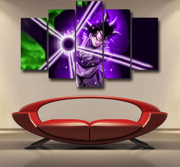 Dragon Ball Super Black Goku Performs Black Power Ball attack Epic 5pc Canvas