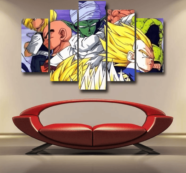 Dragon Ball Trunks Gohan Young Generation Super Saiyan Color Style Epic 5pc Canvas