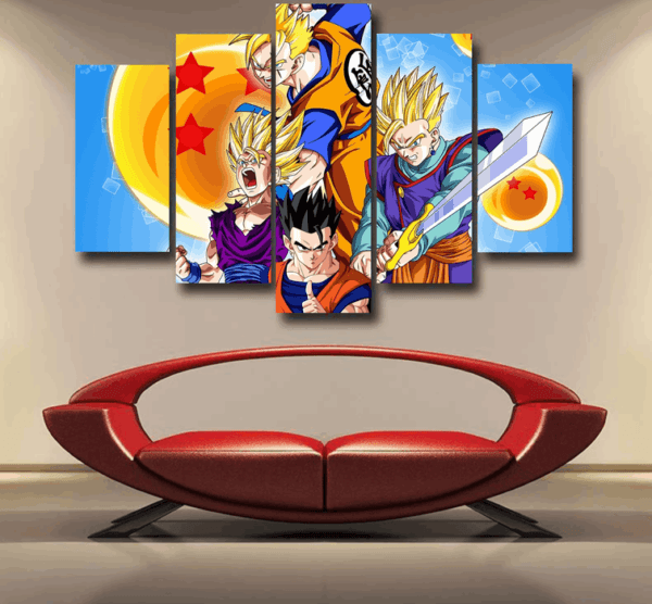 Son Gohan Evolution Dragon Ball Z Epic 5pc Canvas