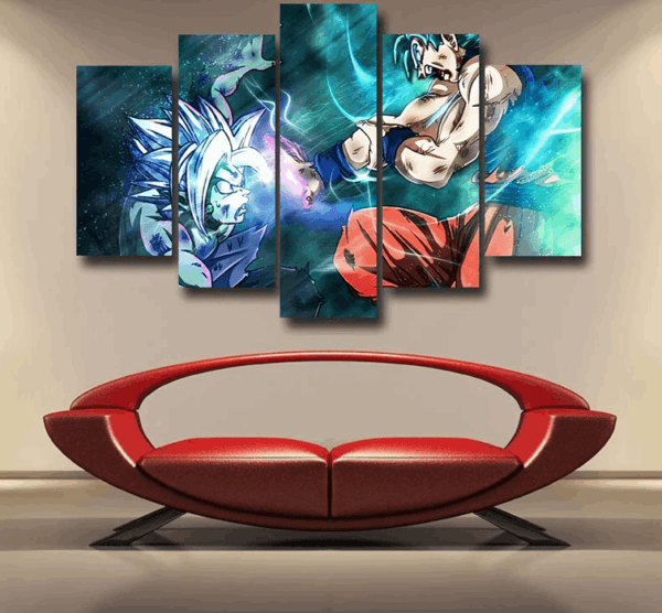 Dragon Ball Fused Zamasu Goku Blue Super Saiyan Epic Epic 5pc Canvas