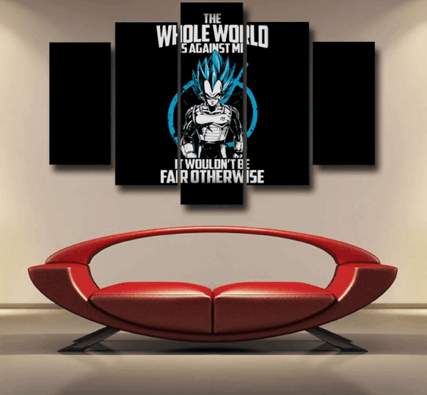 Dragon Ball Super SSGSS Vegeta Whis Symbol Epic 5pc Canvas