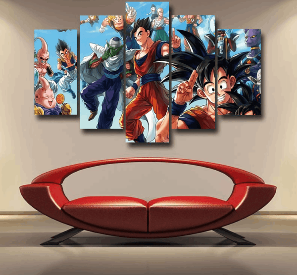 Dragon Ball Z Characters Epic 5pc Canvas