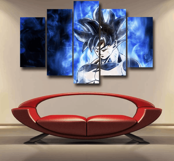 Dragon Ball Super Goku Ultra Instinct Blue Cool Casual Epic 5pc Canvas