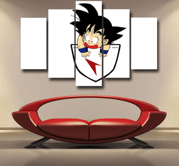 Dragon Ball Kid Goku Coming Out Of Pocket Epic 5pc Canvas