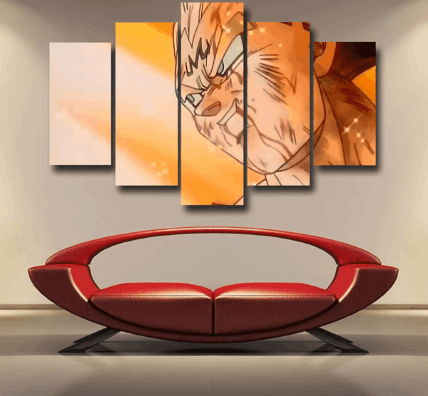 Majin Vegeta Sacrifice Battle Super Saiyan Extraordinary 3D Epic 5pc Canvas