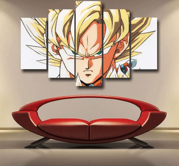 Dragon Ball Goku Vegeta Trunks Super Saiyan Power Heroes Cool Trending Design Epic 5pc Canvas