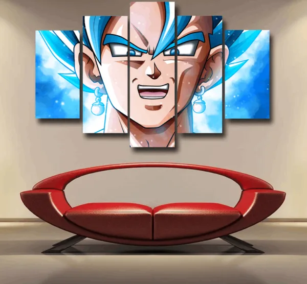 Dragon Ball Vegito Portrait Full Print Cool Design Epic 5pc Canvas