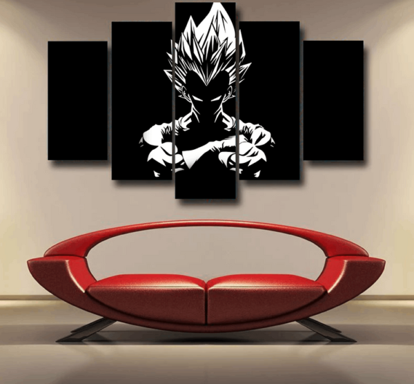 Dragon Ball Z Bad-Ass King Vegeta Graphic Epic 5pc Canvas