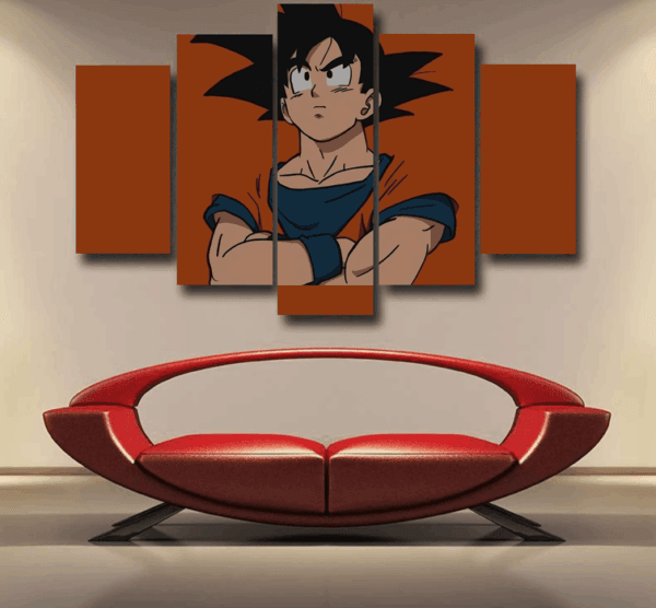 Goku Orange Minimalistic Background Epic 5pc Canvas