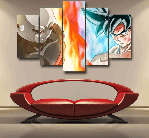 Dragon Ball Super Goku vs Jiren Overflowing Aura Epic 5pc Canvas