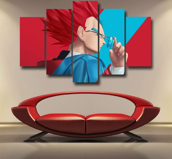 Cool Vegeta Businessman Design Dragon Ball Z Epic 5pc Canvas