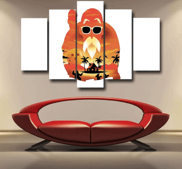 Master Roshi Sunset Epic 5pc Canvas