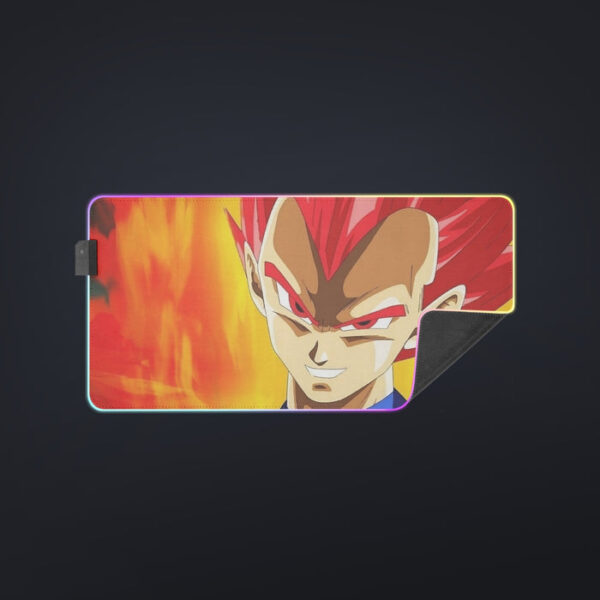 Dragon Ball Vegeta Super Saiyan Red God Vibrant Print cool LED Mouse Pad