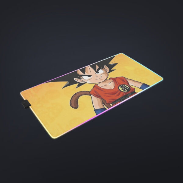 Cute Young Kid Goku Yellow Dragon Ball 3D  cool LED  Mouse Pad