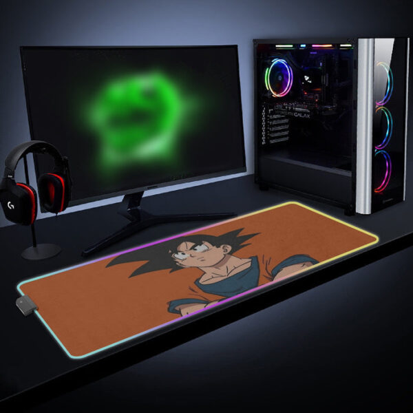 Goku Orange Minimalistic Background  cool LED Mouse Pad