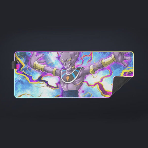 Dragon Ball Super Beerus Destruction God Egyptian Cat Vibrant Design LED Mouse Pad