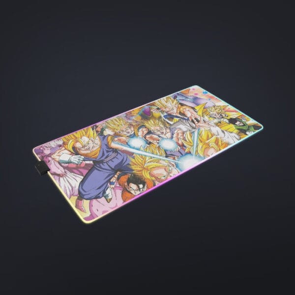 DBZ Goku Gohan Goten Super Saiyan Kamehameha Color Design Cool LED Mouse Pad