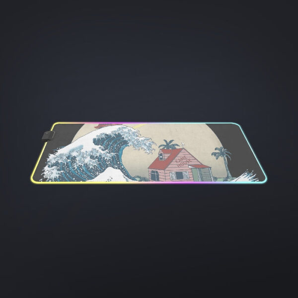 DBZ Kid Goku And Master Roshi Surfing To Kame House cool LED  Mouse Pad