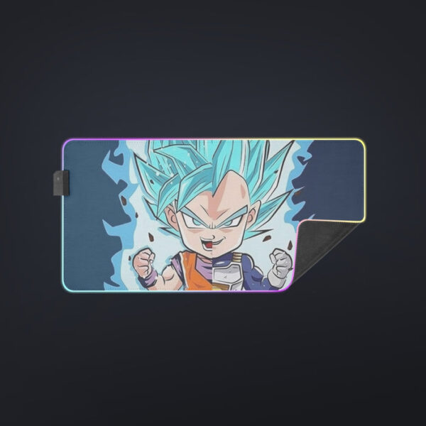 DBZ Goku Vegeta SSGSS God Blue Super Saiyan Chibi Sketch cool LED  Mouse Pad