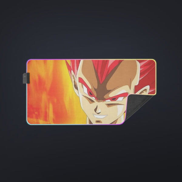 Dragon Ball Vegeta Super Saiyan Red God Vibrant Print cool LED Mouse Pad