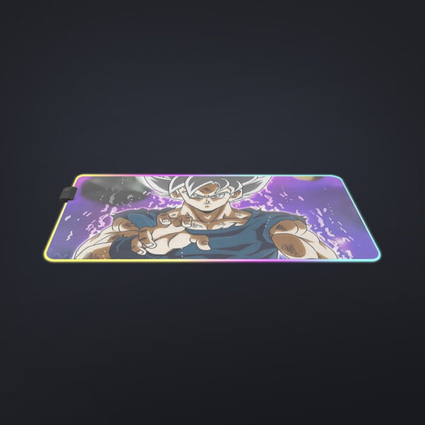 Dragon Ball Z Goku Ultra Instinct Form White Hair cool  LED Mouse Pad