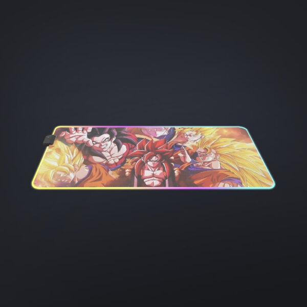 DBZ Gogeta Goku Vegeta Super Saiyan Powerful Lightning Thunder Design cool LED  Mouse Pad