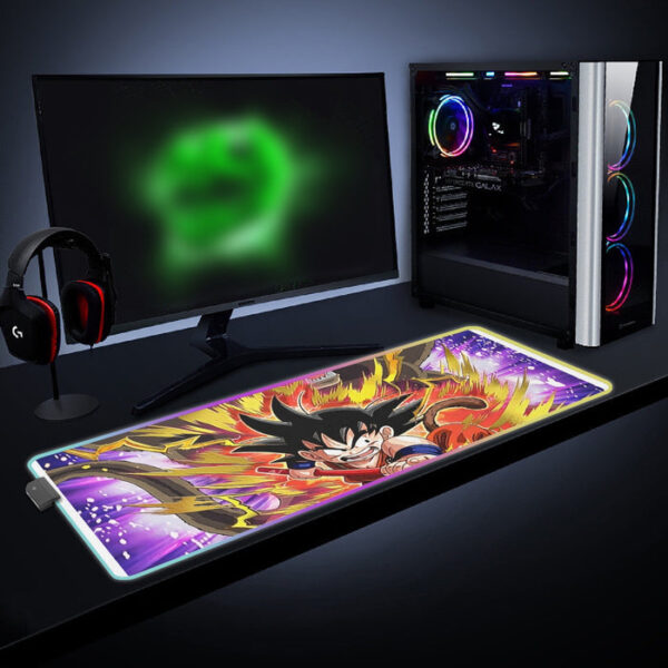 Great Ape Monkey Warrior Angry Kid Goku Fighting 3D cool LED Mouse Pad