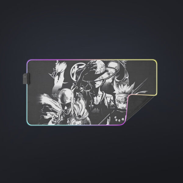 DBZ Goku Naruto Saitama Luffy Natsu Ichigo Dope Anime cool LED Mouse Pad