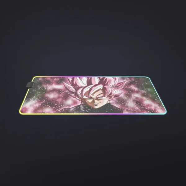 Dragon Ball Z Super Saiyan Goku Black Rose Pink cool LED Mouse Pad