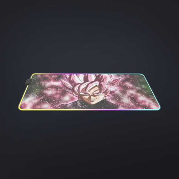 Dragon Ball Z Super Saiyan Goku Black Rose Pink cool LED Mouse Pad