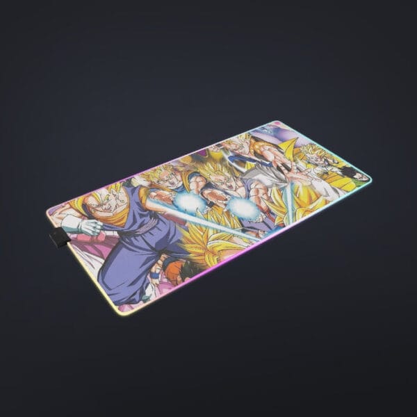 DBZ Goku Gohan Goten Super Saiyan Kamehameha Color Design Cool LED Mouse Pad