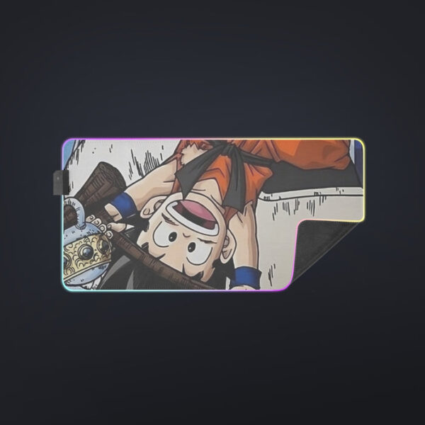 The Naughty Kid Goku and Korin Wise Cat Dragonball  Cool LED Mouse Pad