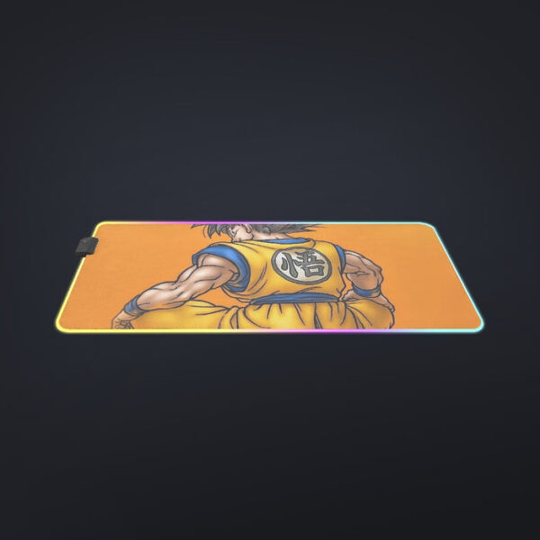 Goku Orange Background  cool LED Mouse Pad