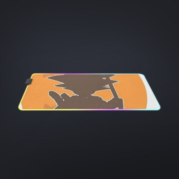 Dragon Ball Z Kid Goku Shadow Logo White cool LED Mouse Pad