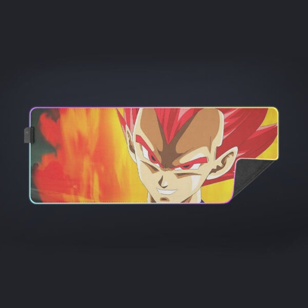 Dragon Ball Vegeta Super Saiyan Red God Vibrant Print cool LED Mouse Pad