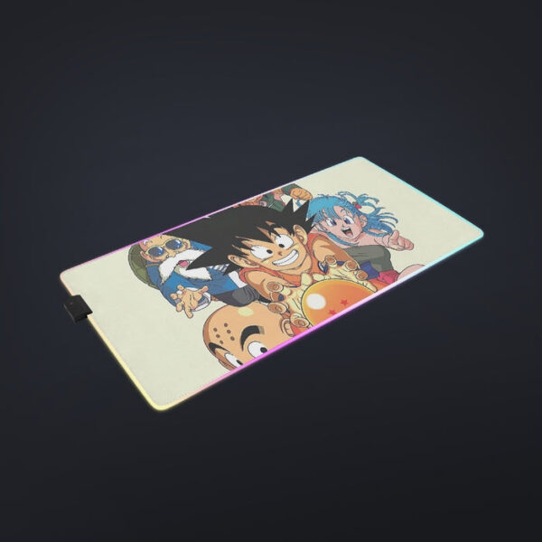 DBZ Kid Goku Master Roshi Bulma Krillin Chasing Dragon Ball Funny cool LED Gaming Mouse Pad