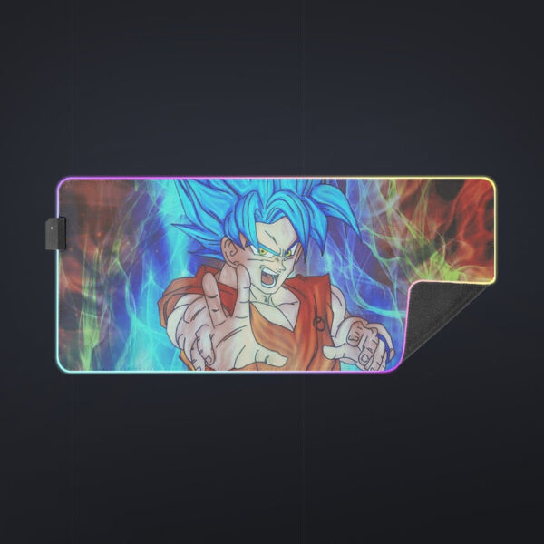 DBZ Goku Super Saiyan God Blue SSGSS Power Aura Fire Theme Design cool LED  Mouse Pad