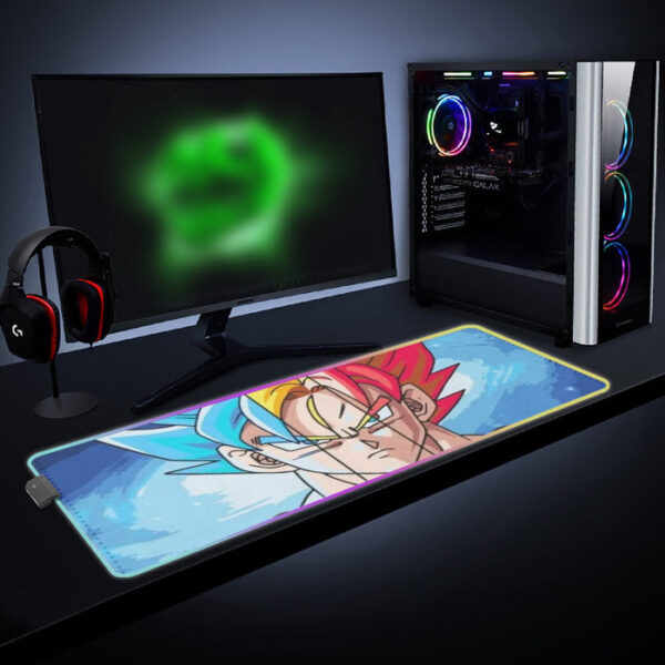 Dragon Ball Super Goku SSJ Blue God  LED Mouse Pad