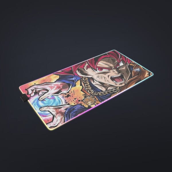 Goku Super Saiyan God cool LED Mouse Pad