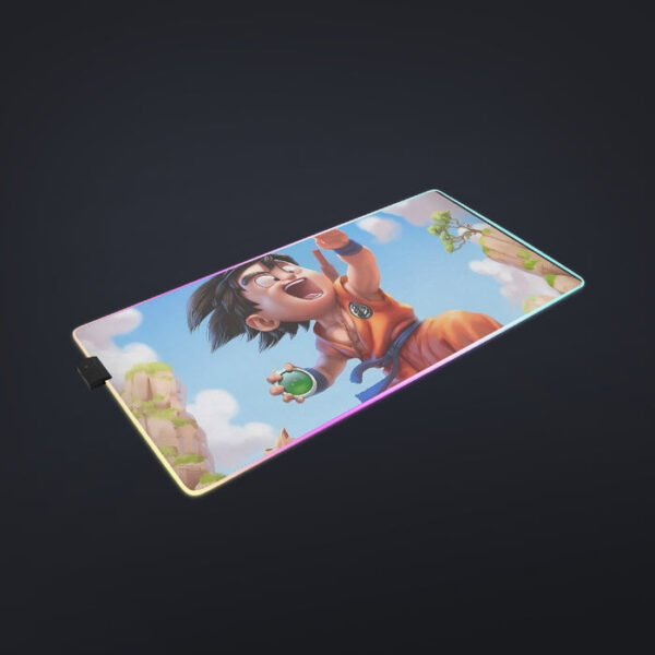 Dragon Ball Goku Kid Ride Flying Nimbus Cute Dope Streetwear cool LED Mouse Pad