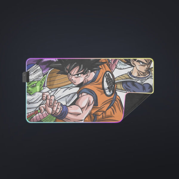 DBZ Goku Fighting Stance Gohan Piccolo Krillin Vegeta Frieza Color cool LED Mouse Pad